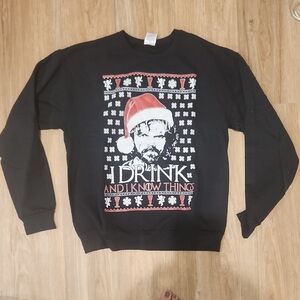 Black Graphic Men's Sweater